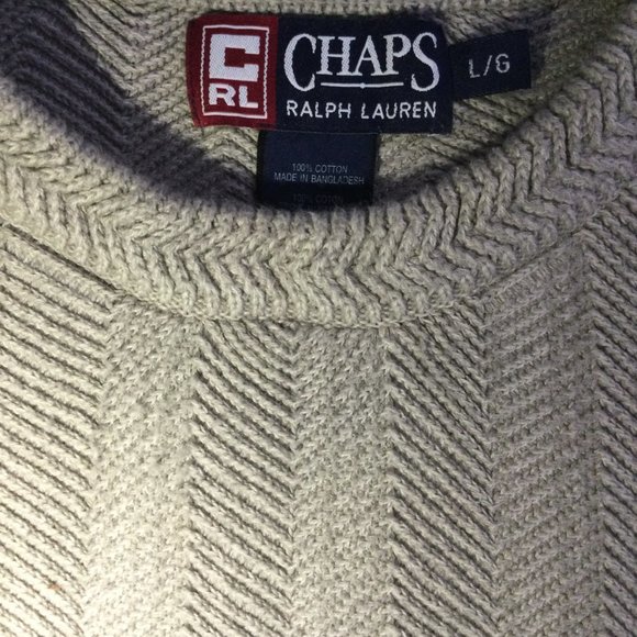 Chaps Ralph Lauren Herringbone Crewneck Sweater - Picture 3 of 7